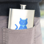 Niedlicher Blue Baby Boy Cat Custom Vater to be Flachmann (Beispiel)