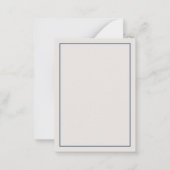 Niedlicher Blue Baby Elephant Personalisiert Mitteilungskarte (Rückseite)