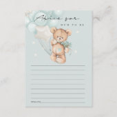 Niedlicher Blue Bar Ballon Ratschlag für Mama Baby Begleitkarte (Vorderseite)