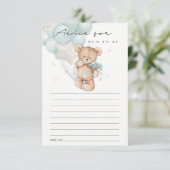 Niedlicher Blue Bar Ballon Ratschlag für Mama Baby Begleitkarte (Stehend Vorderseite)