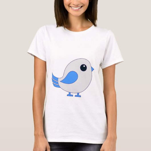 Niedlicher Blue-Bird-T - Shirt (Vorderseite)