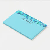 Niedlicher Blue Crayons Lehrer aus dem Schreibtisc Post-it Klebezettel (angewinkelt)