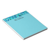 Niedlicher Blue Crayons Lehrer vom Schreibtisch Notizblock (angewinkelt)