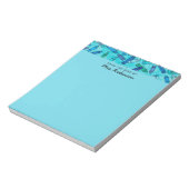 Niedlicher Blue Crayons Lehrer vom Schreibtisch Notizblock (Rotiert)