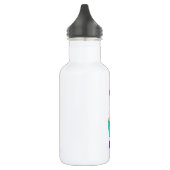 Niedlicher Blue Cupcake mit Kawaii Face Edelstahlflasche (Links)