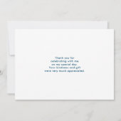 Niedlicher Blue Cupcake mit Kawaii Face Vielen Dan Dankeskarte (Rückseite)