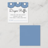 Niedlicher Blue Donuts Baby Duschdusche Windelwann Begleitkarte (Vorne/Hinten)