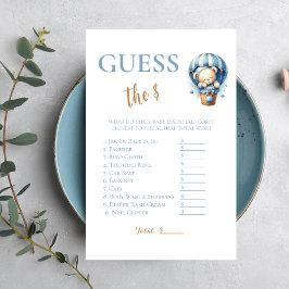 Niedlicher Blue Hot Air Ballon Bär schätzen den Pr