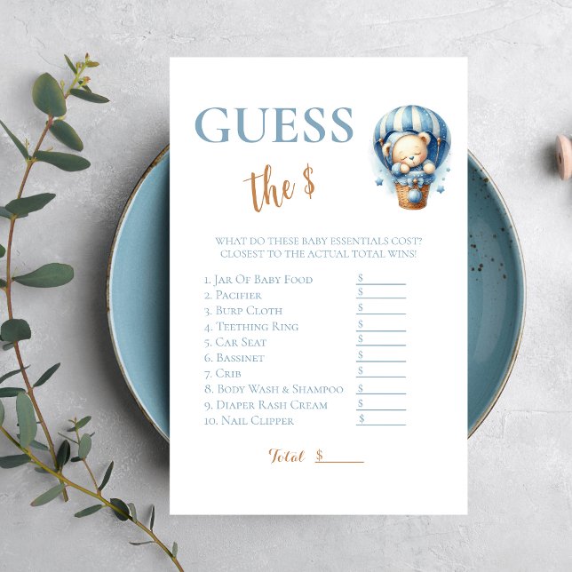 Niedlicher Blue Hot Air Ballon Bär schätzen den Pr (Von Creator hochgeladen)