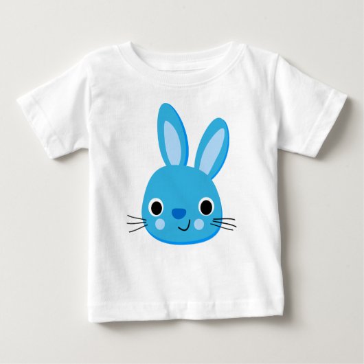 Niedlicher Blue Rabbit Baby Boy T - Shirt (Vorderseite)