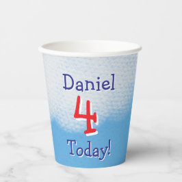 Niedlicher Blue Sky Kindergeburtstag Paper Cup Pappbecher
