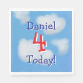 Niedlicher Blue Sky Kindergeburtstag Serviette (Vorderseite)