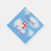 Niedlicher Blue Sky Kindergeburtstag Serviette (Ecke)