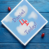 Niedlicher Blue Sky Kindergeburtstag Serviette