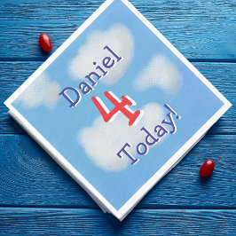 Niedlicher Blue Sky Kindergeburtstag Serviette