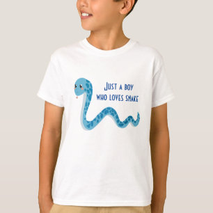 Niedlicher Blue Snake T - Shirt für Kinder