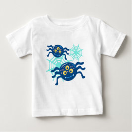 Niedlicher Blue Spider Halloween Clip Art Graphic Baby T-shirt