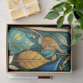 Niedlicher Blue Sunflower Garden Abstrakter Art De Seidenpapier (Geschenk)