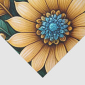 Niedlicher Blue Sunflower Garden Abstrakter Art De Seidenpapier (Ausschnitt)