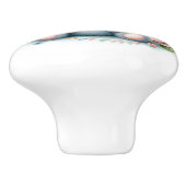 Niedlicher Blue Teddy Beer Pink Roses Baby Room Keramikknauf (Seitenansicht)