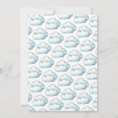 Niedlicher Blue Train Kindergeburtstag Einladung (Rückseite)