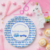 Niedlicher Blue Truck & Trailer RV Erlebnis Pappteller (Party)