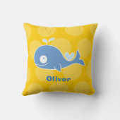 Niedlicher Blue Whale Fun Dots Kinderzimmer Dekora Kissen (Rückseite)
