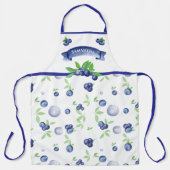 Niedlicher Blueberry Frucht Design Personalisierte Schürze (Vorderseite)