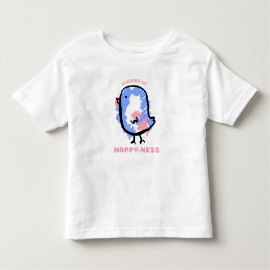 Niedlicher Bluebird-Cartoon Kleinkind T-shirt (Vorderseite)