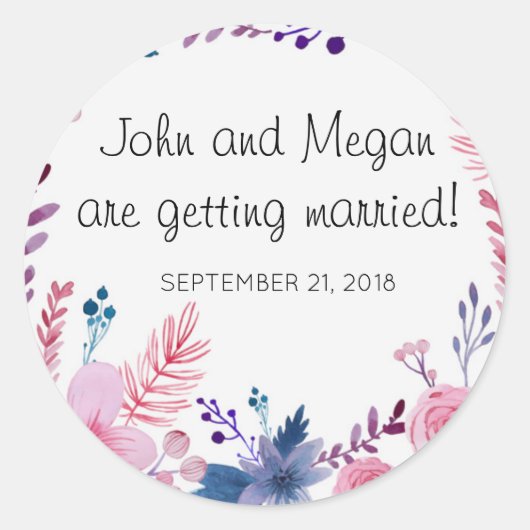 Niedlicher Blumenaufkleber Runder Aufkleber (Vorderseite)