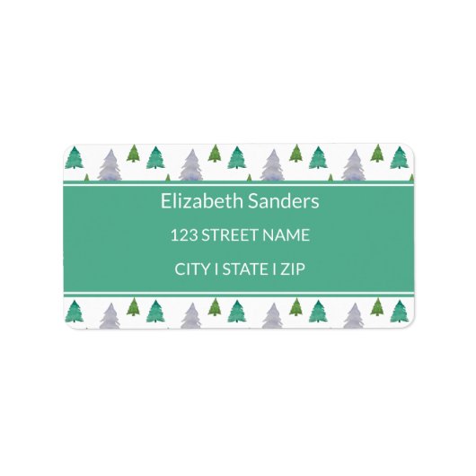 Niedlicher Blumenbaum Adressaufkleber (Vorne)