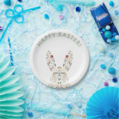 Niedlicher Blumenbunny Ostern Brunch Pappteller (Party)