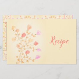 Niedlicher Blumendesigner Rezept Briefpapier
