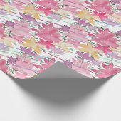 Niedlicher Blumenfrühling Land Thema Wasserfarbe K Geschenkpapier (Ecke)