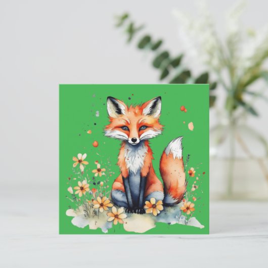 Niedlicher Blumenfuchs (Stehend Vorderseite)