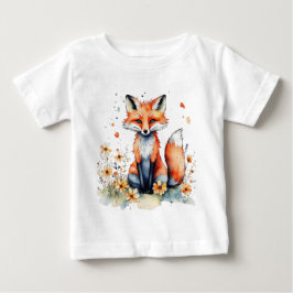 Niedlicher Blumenfuchs Baby T-shirt