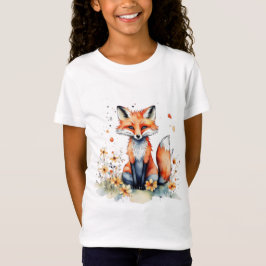 Niedlicher Blumenfuchs T-Shirt