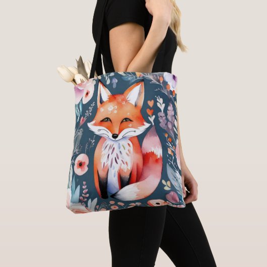 Niedlicher Blumenfuchs Tasche (Von Nahem)