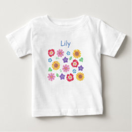 Niedlicher Blumengarten Soft Colors Baby T - Shirt