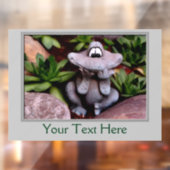 Niedlicher Blumengartenfrosch Willkommen Fensteraufkleber (Blatt 2)