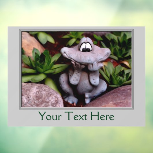 Niedlicher Blumengartenfrosch Willkommen Fensteraufkleber (Blatt 3)