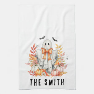 Niedlicher Blumengast Spooky Sweet Fall Halloween Geschirrtuch