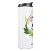 niedlicher, blumengeschmückter Lehrer Thermosbecher (Nach links gedreht)