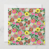 Niedlicher blumengeschmückter Oster Feiertagskarte (Rückseite)