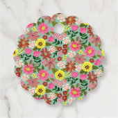 Niedlicher blumengeschmückter Oster Geschenkanhänger (Rückseite)