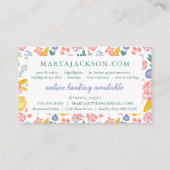 Niedlicher Blumenhaar Visitenkarte (Rückseite)