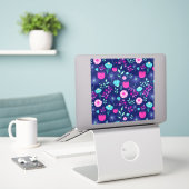 Niedlicher Blumenhintergrund Aufkleber (Laptop auf Schreibtisch)