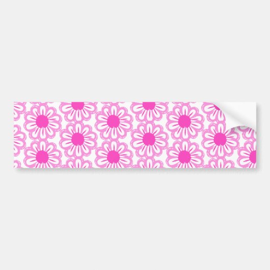Niedlicher Blumenhintergrund Autoaufkleber (Vorne)