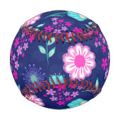 Niedlicher Blumenhintergrund Baseball (Rückseite)