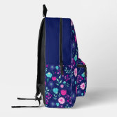 Niedlicher Blumenhintergrund Bedruckter Rucksack (Links)